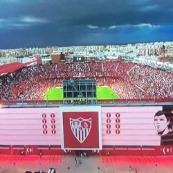 Estadio Sanchez-Pizjuan en un día de lluvia