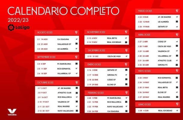 Foto Guardar: Calendario Completo del Sevilla FC por fechas - Vamos Mi Sevilla