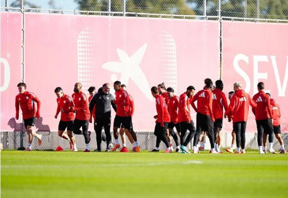 Novedades en la penúltima sesión de entrenamiento del Sevilla