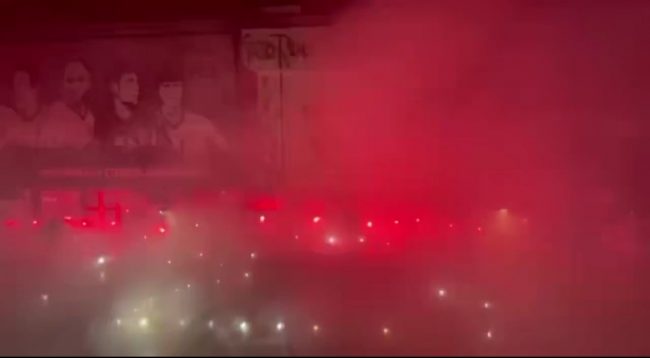 El espectáculo pirotécnico del aniversario de los Biris Norte 
