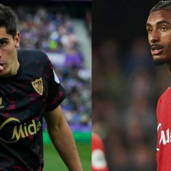 Loic Bade y Juanlu en el Sevilla FC