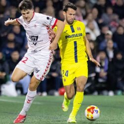 Jose y Alfonso Pedraza en el partido de Copa entre el antoniano y el Villarreal