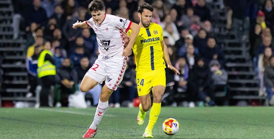 Jose y Alfonso Pedraza en el partido de Copa entre el antoniano y el Villarreal