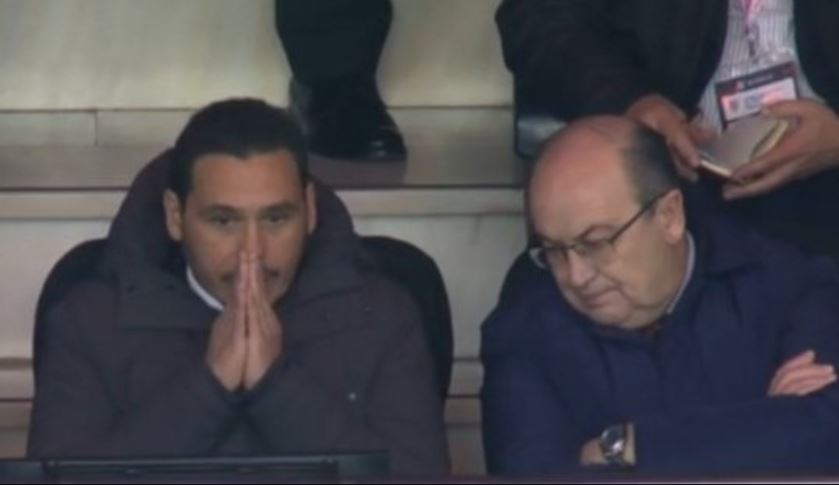 Castro y Del Nido Carrasco en el palco del Sánchez-Pizjuán